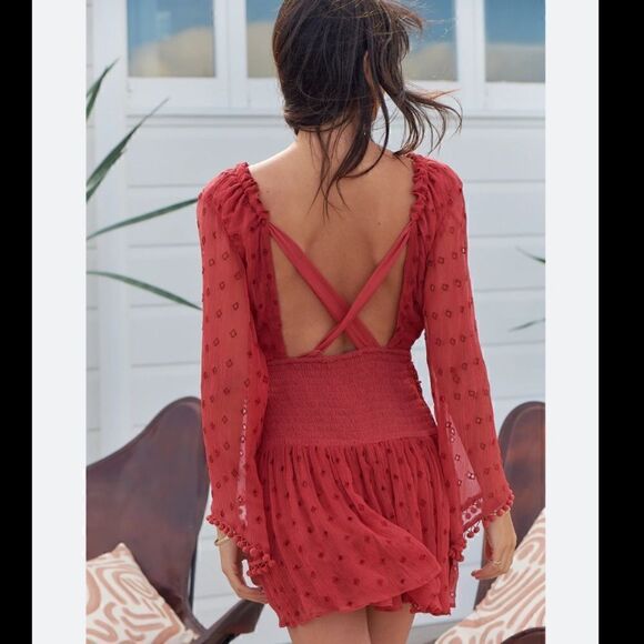 Free People Della Sole Cutout Mini Dress Size S/P - Picture 4 of 11